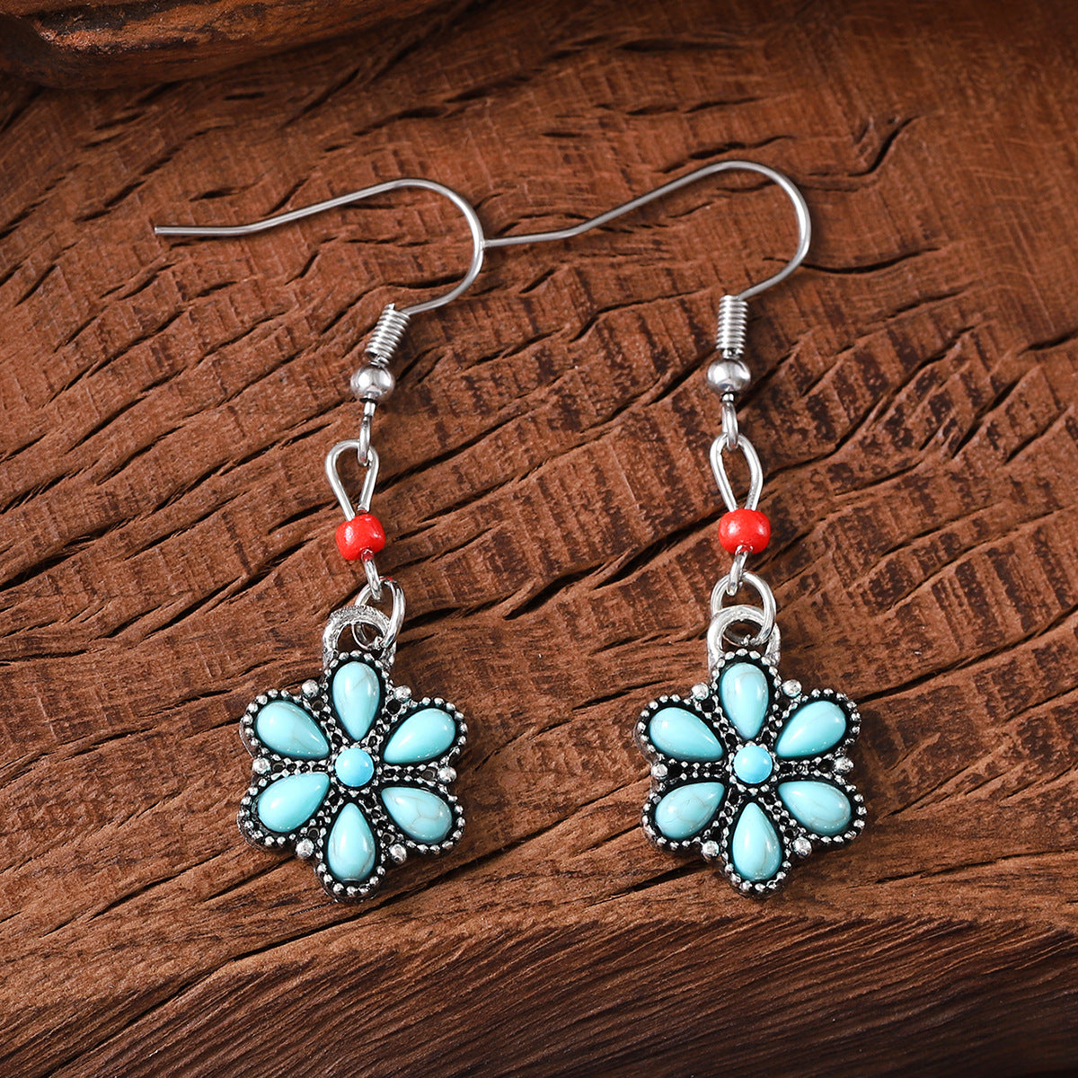 Wholesale Ethnic Mosaic Oval Turquoise Earrings Necklace