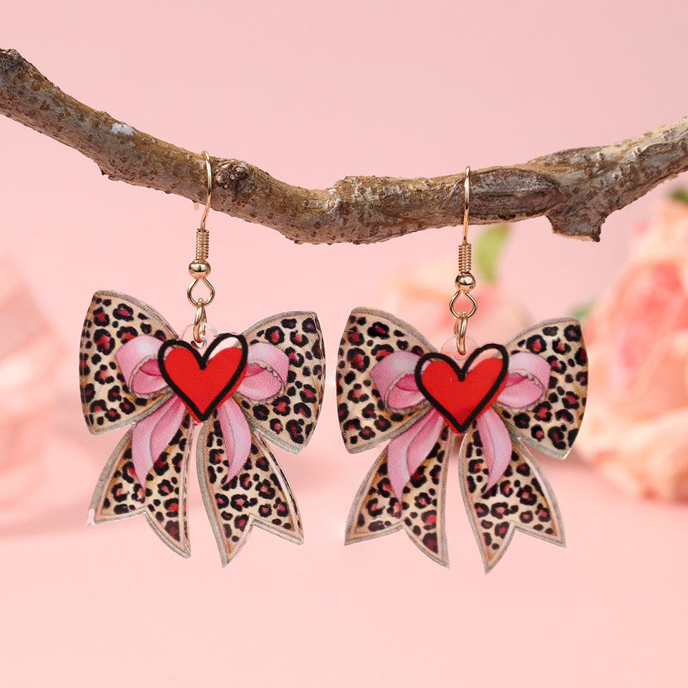 Wholesale Creative Love Bow Earrings