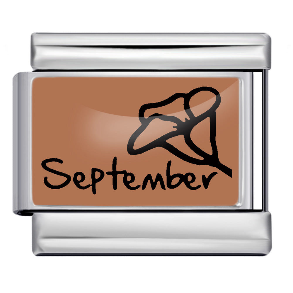 Wholesale  Italian Modular December Floral Series DIY Bracelet