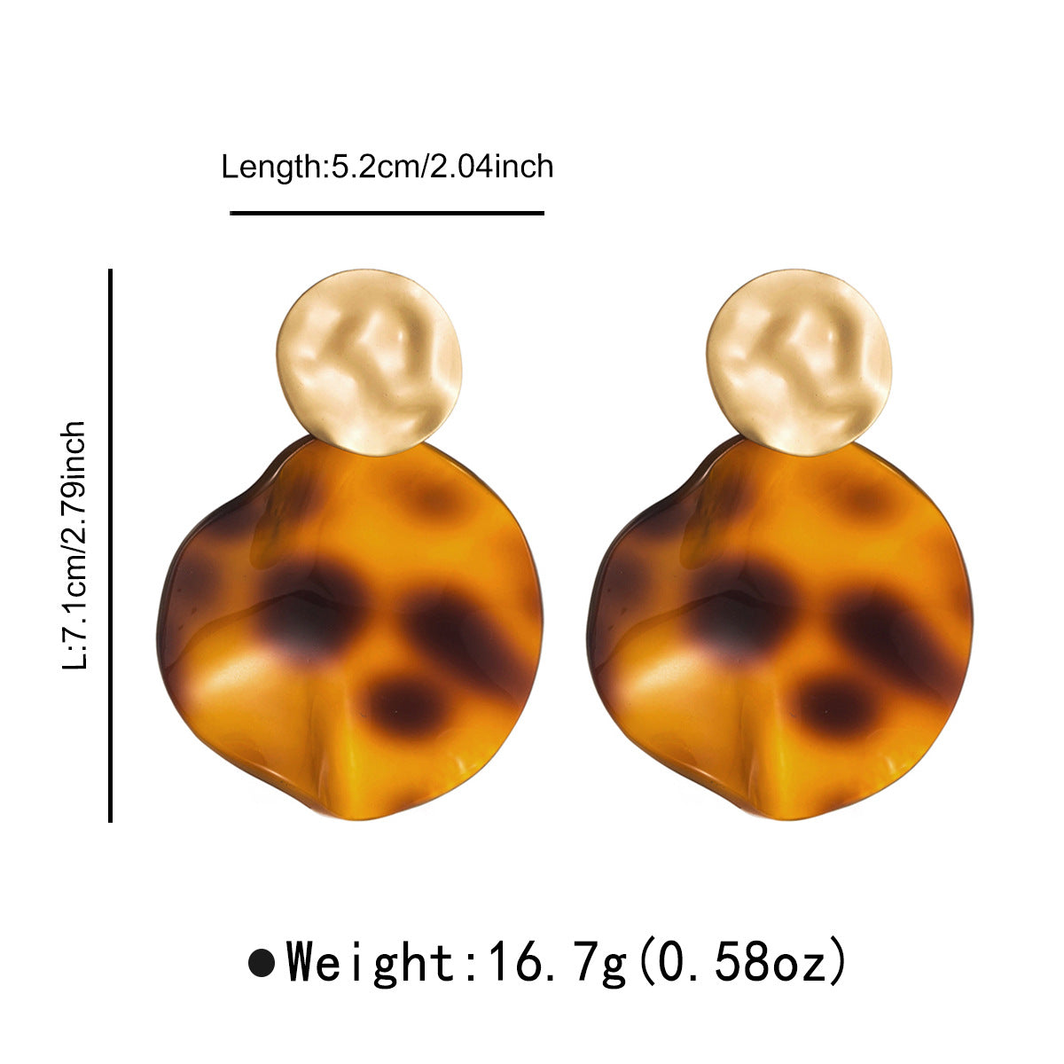 Wholesale Geometric Leopard Print Earrings Retro Niche Temperament Earrings