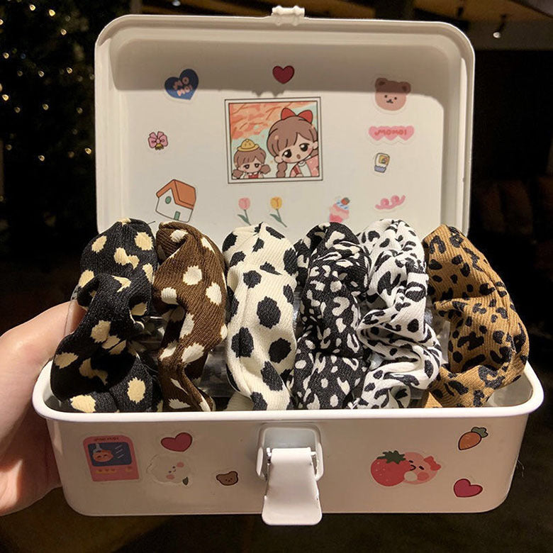 Wholesale Vintage Leopard Print Hair Scrunchies ACC-HS-Hanl006