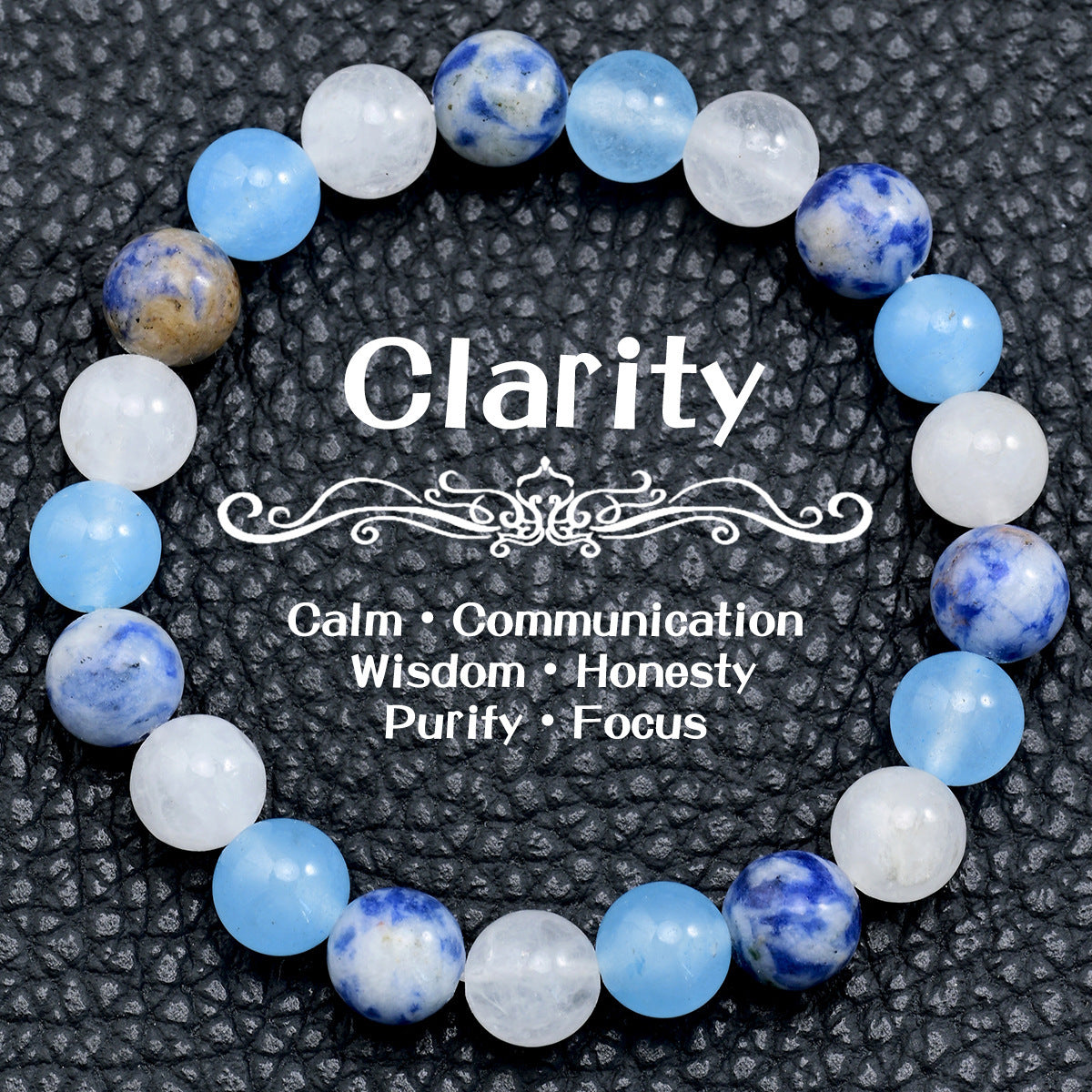 Wholesale Vintage Blue Stone Round Beaded Bracelet,  Women' s Elastic Stretch,  Fashion Accessory Gift for Resale