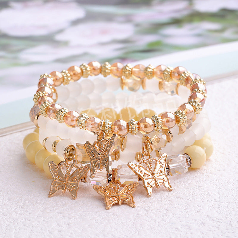 Wholesale Multi-layer Creative Bohemian Butterfly Crystal Beaded Bracelet ACC-BT-FengLi004
