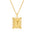 Wholesale letter necklace creative square stainless steel necklace