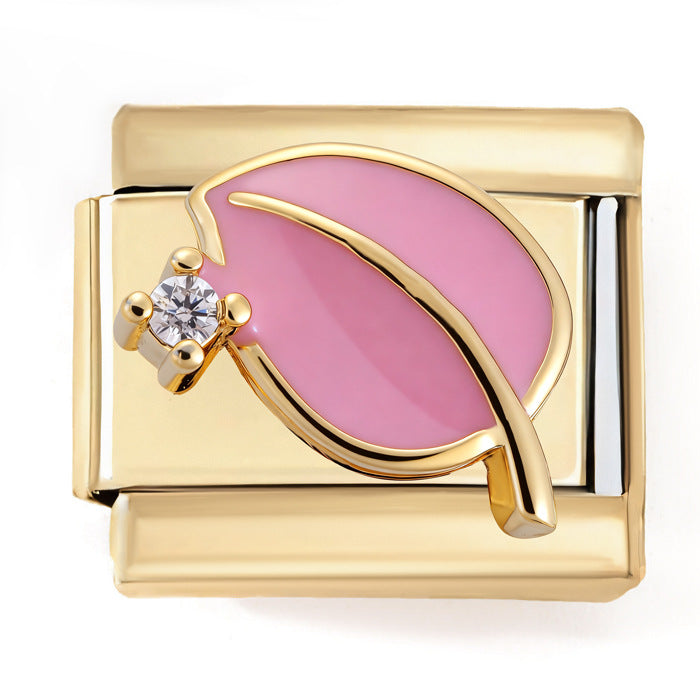 Wholesale Italian Charm Bracelet 9mm DIY Zircon Girls  Creative Stainless Steel Composable Bracelet