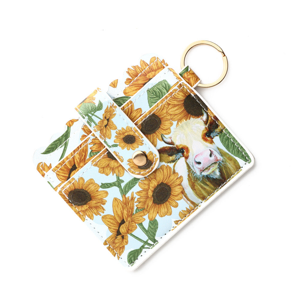 Wholesale Pu LeatherMultiple Card Slots Wristlet Keychain