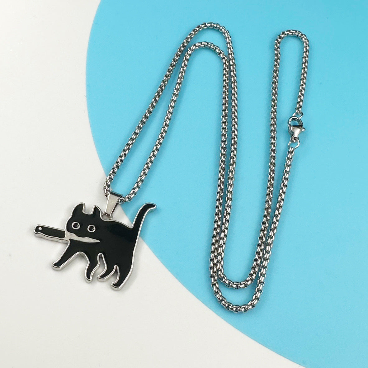 Wholesale Cartoon Black Cat Pendant Necklace - Trendy Gift for Women,  Fashion Jewelry Accessory
