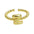 Wholesale  18k Golden Glaze Brass Bubble Balloon Letter  26 Ring