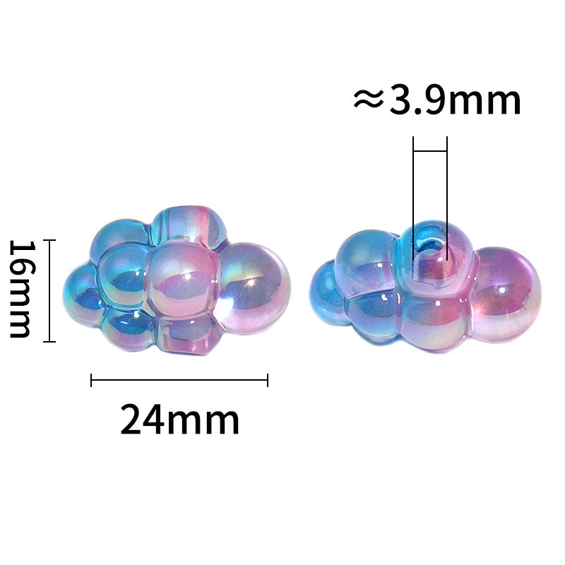 Wholesale  100pcs/pack color-transmitting gradient clouds Acrylic Beads DIY Bead Accessories