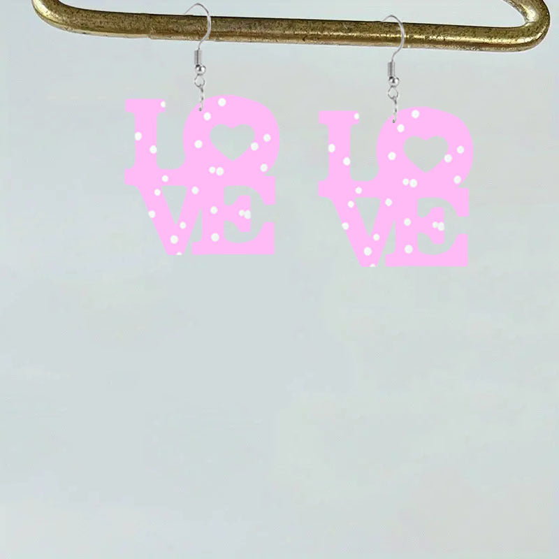 Wholesale Valentine's Day LOVE Acrylic Earrings
