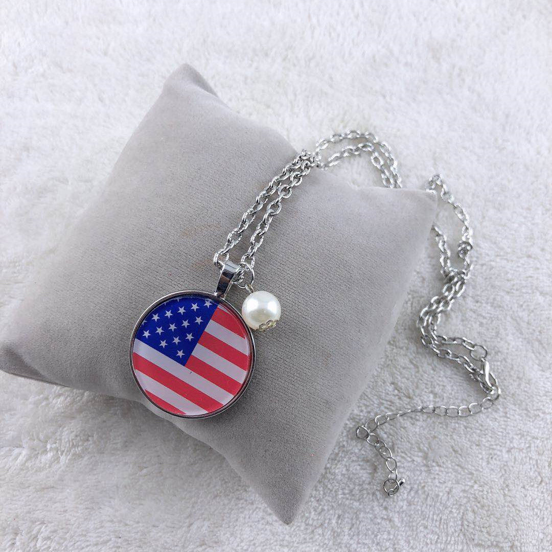 Wholesale Independence Day American flag Stars and Stripes Tassel Keychain