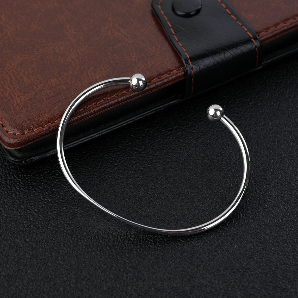 Bracciale aperto all'ingrosso in acciaio inossidabile lucido