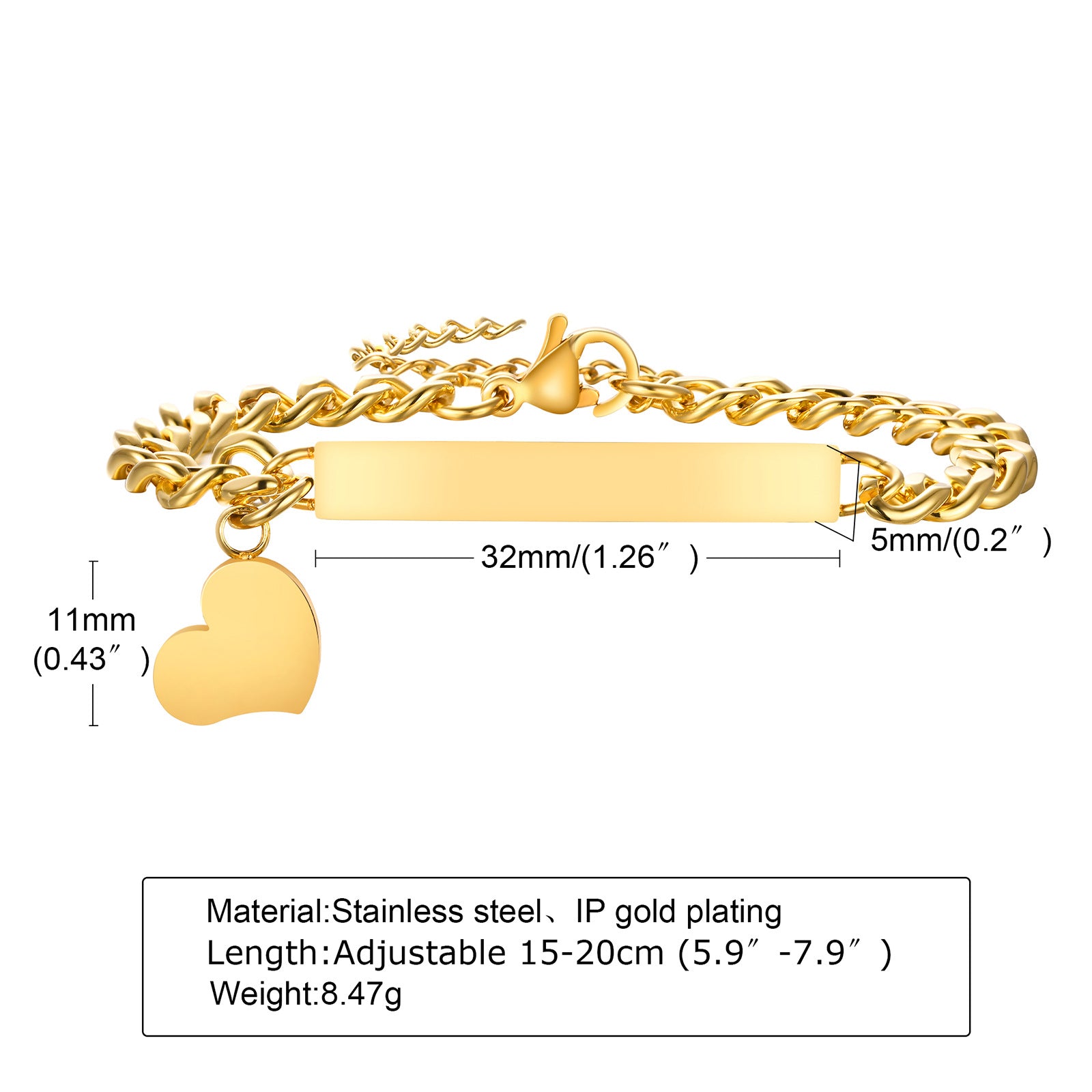 Wholesale Stainless Steel Curved Bracelet Bracelet Twist Chain Gold ACC-BT-HuaLanXin003