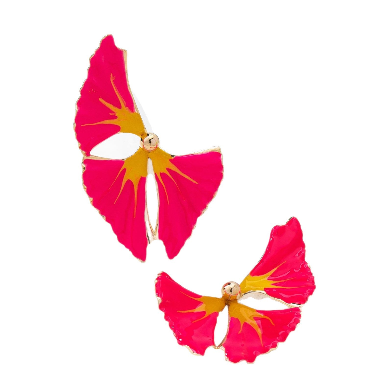 Wholesale Gradient Drip Petal Flower Earrings For Women Chic Beach Vacation Jewelry Accessory Party Gift Boutique Resale