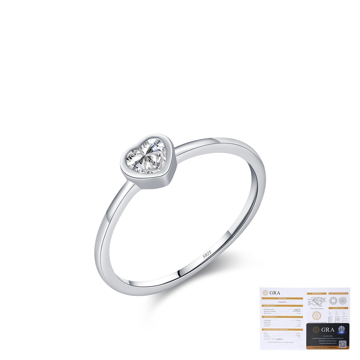 Wholesale Diamond s925 Sterling Silver Sweet  Love Diamond Index Finger Ring