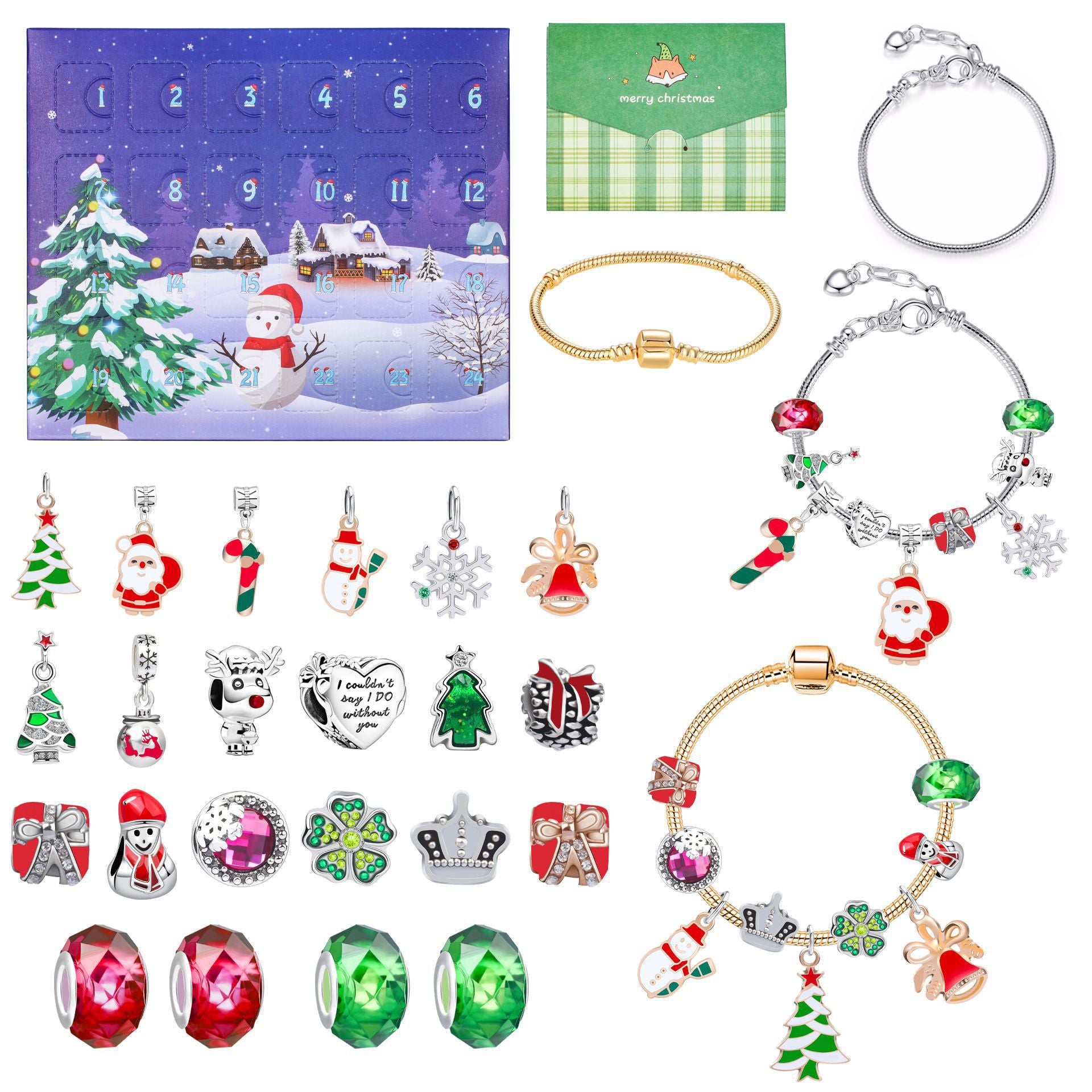 Wholesale Christmas Creative Blind Box Earrings Bracelet ACC-BT-HuaNa001