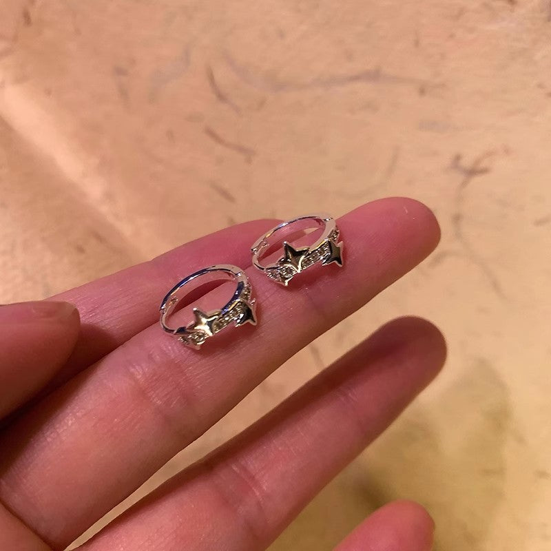 Wholesale  Star Mans Hoop Earrings  Light Luxury Niche Advanced Earrings