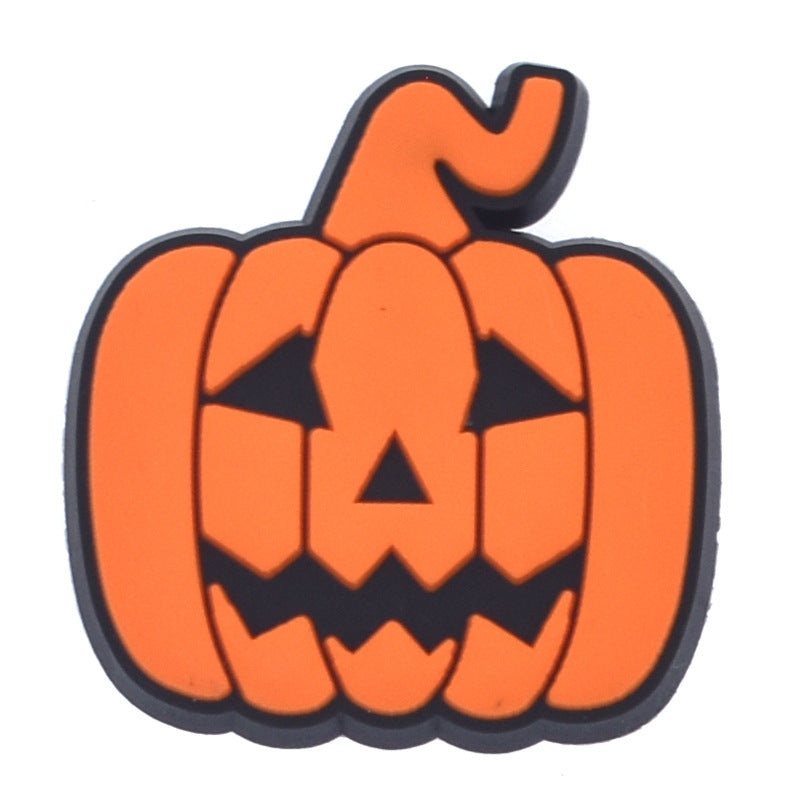 Random 100pcs Halloween Thanksgiving PVC Soft Rubber Shoe Buckle Decoration ACC-SC-RYY066