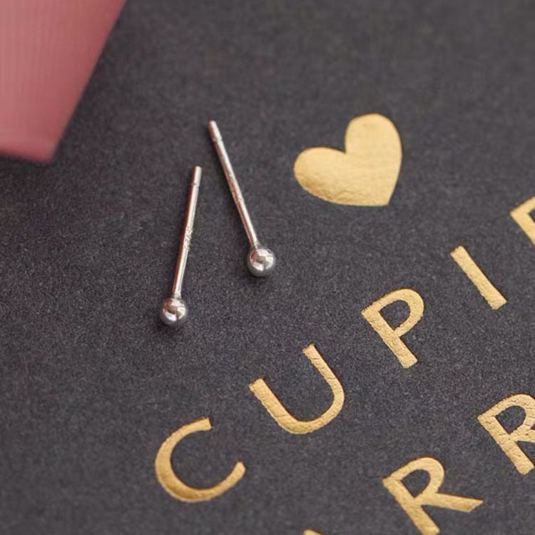 Wholesale Copper Electroplated Round Ball Earrings