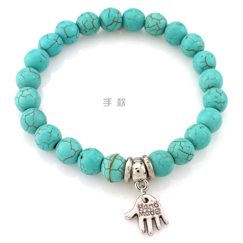 Wholesale Turquoise Beaded Bracelet Beach Turtle Design Travel Commemoration Gift