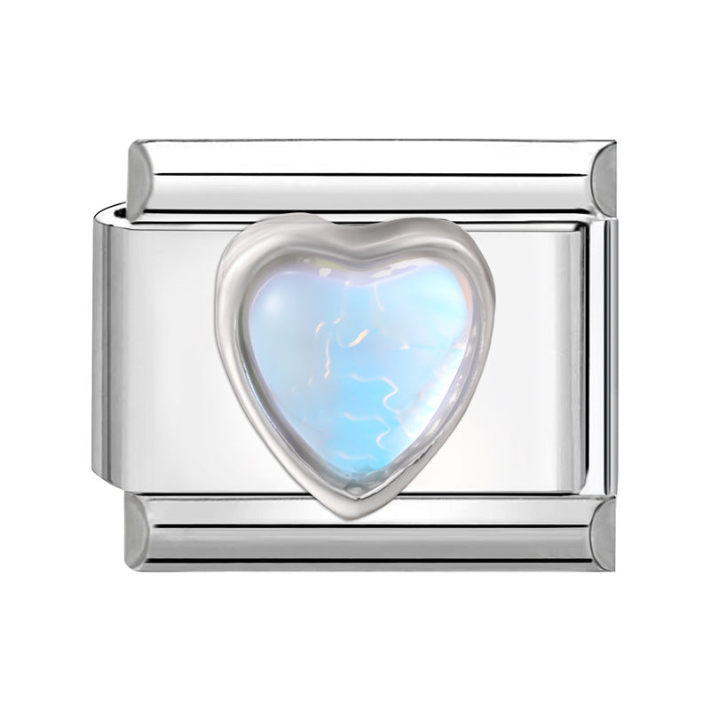 Wholesale  9mm Italian Charm Starter Bracelets DIY square Single Section Creative Stainless Steel Composable Bracelet