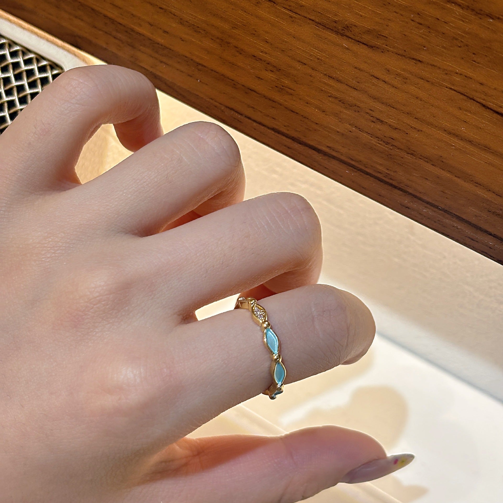 Wholesale  Iris Butterfly Flower Luxury Open Ring