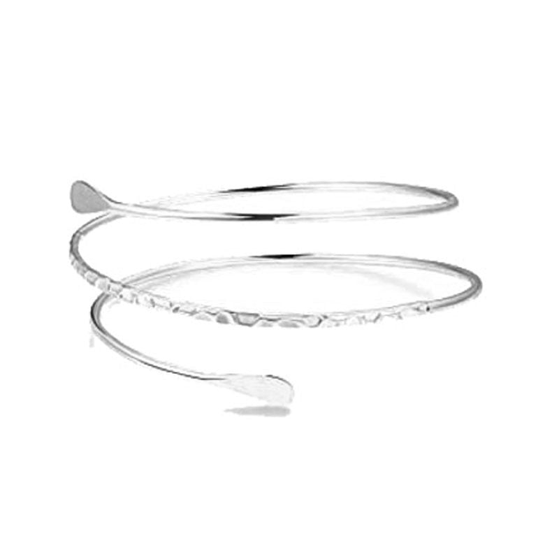 Wholesale Geometric Metal Snake Arm Ring Fashion  Exaggerated Leaf Bracelet suit