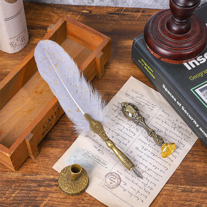 Wholesale Rainbow Color Feather Ballpoint Pen