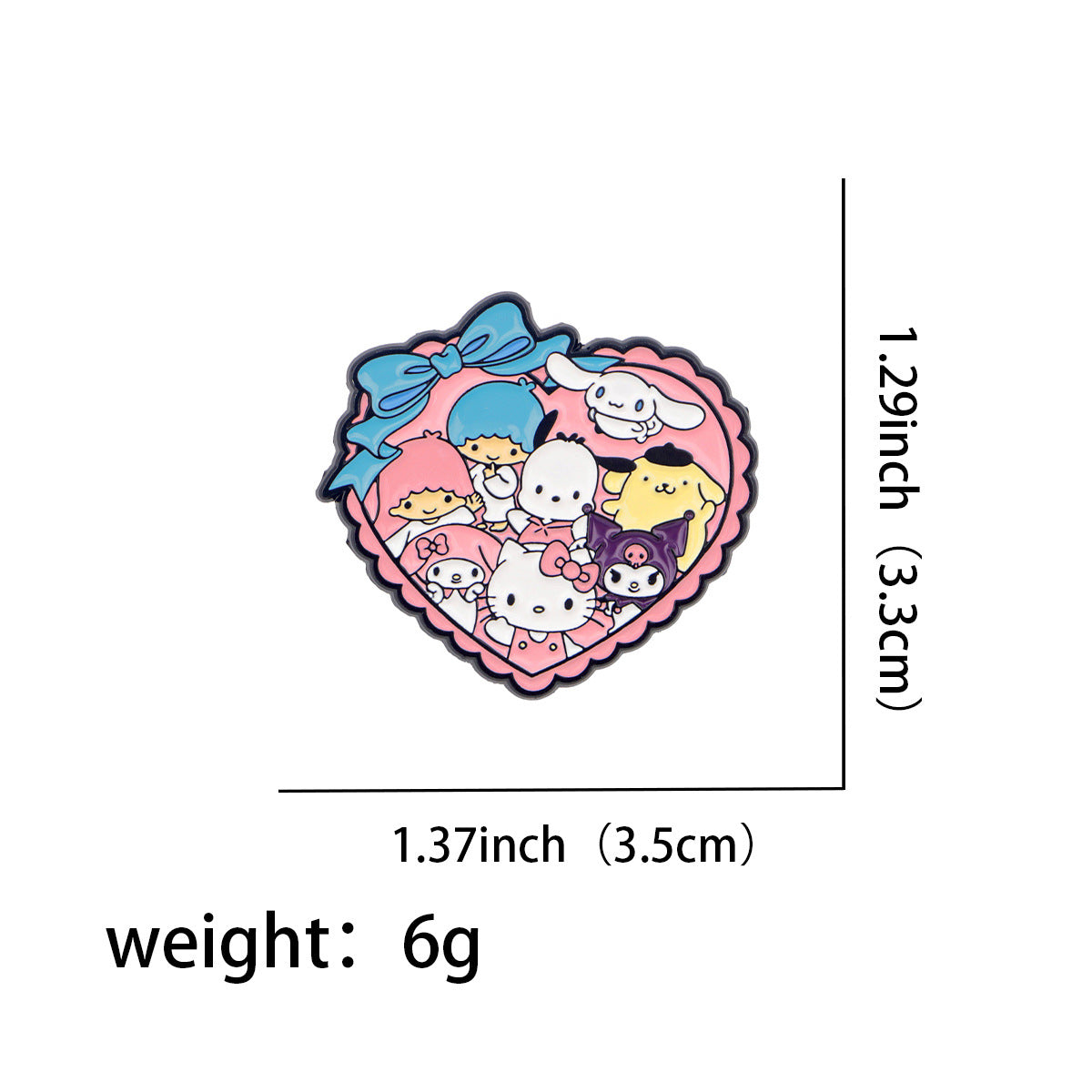 Wholesale Cartoon heart bouquet cat brooch