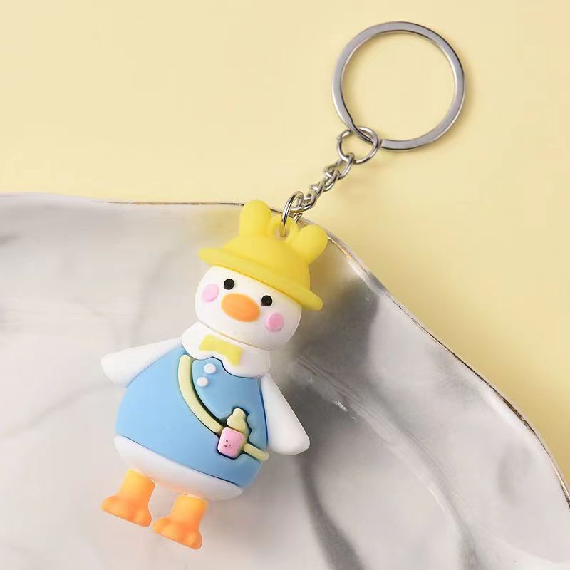 Wholesale Cartoon Crooked Neck Duck Keychains Pendants ACC-KC-Qichu001