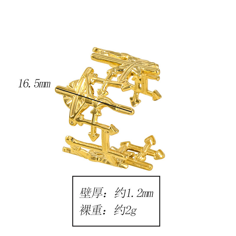 Wholesale titanium steel crown opening non-fading niche ring