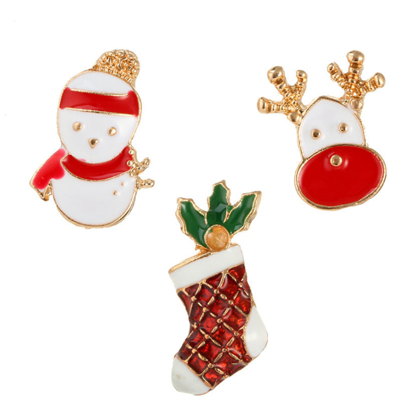 Wholesale Christmas Angel Corsage Creative Cute Socks Elk Brooch ACC-BCH-YongGe001