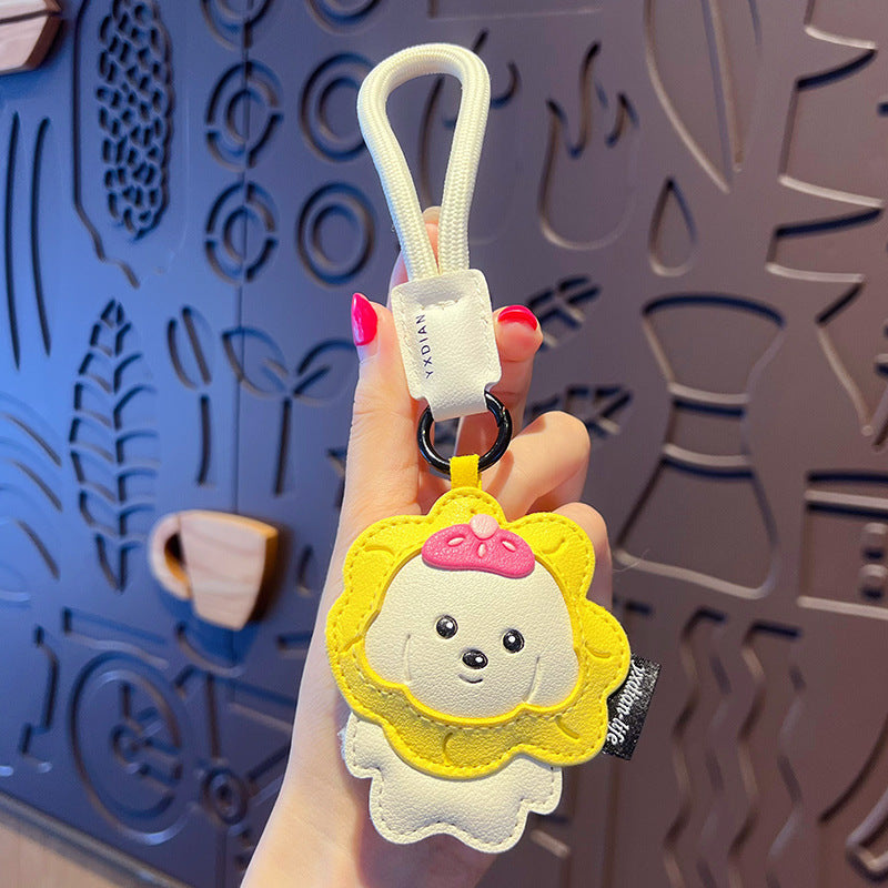 Wholesale Boutique Leather Animal Keychain Cute Pendant For Car Keys Backpack Bag Charm