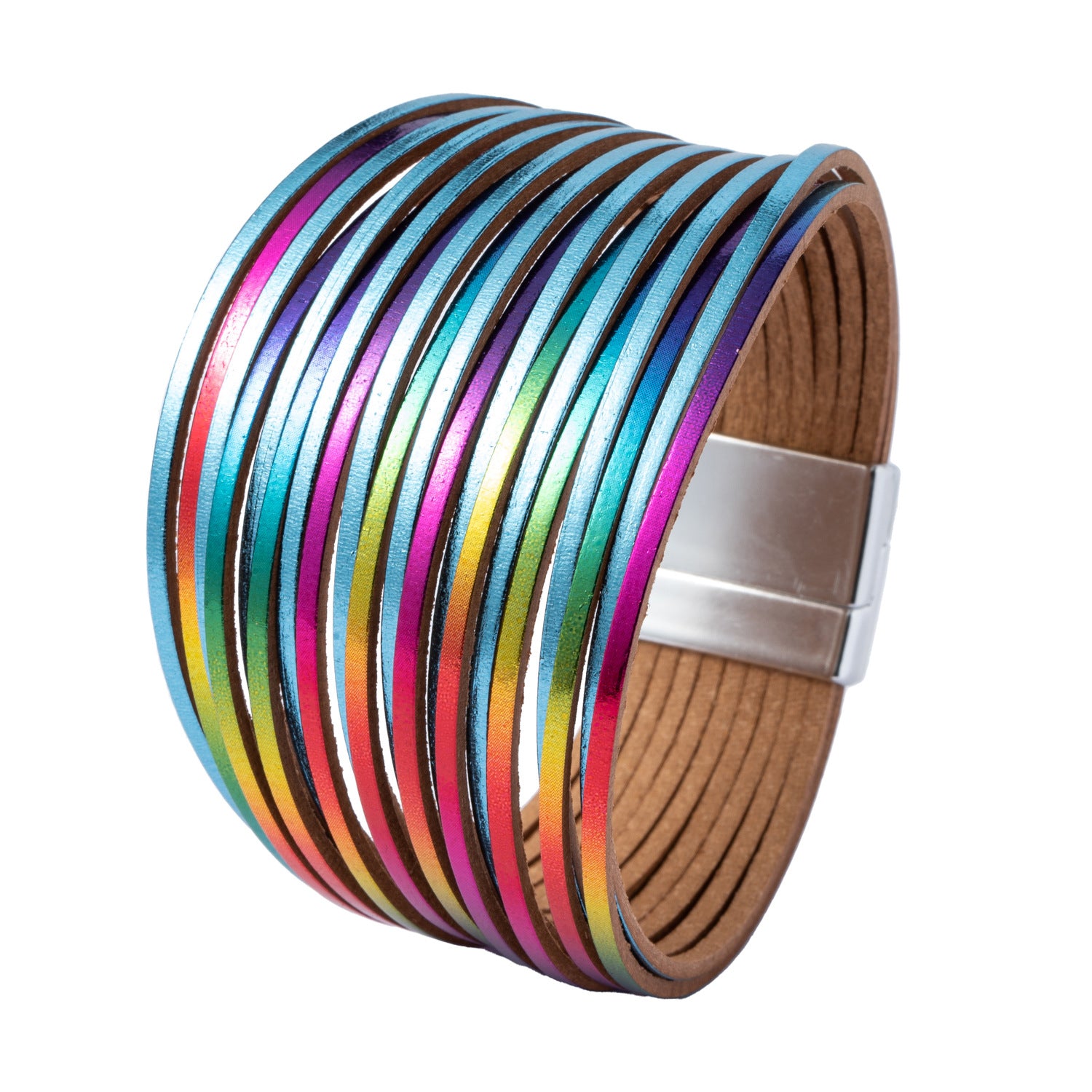 Wholesale Gradient Leather Cord Mixed Color Leather Bracelet ACC-BT-Shangy005