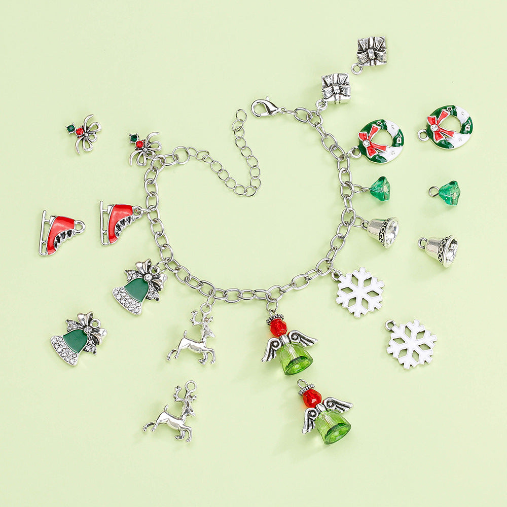 Wholesale 5pcs Christmas Alloy Oil Drop Diy Bracelet Necklace Jewelry Accessories ACC-PT-Yongc002