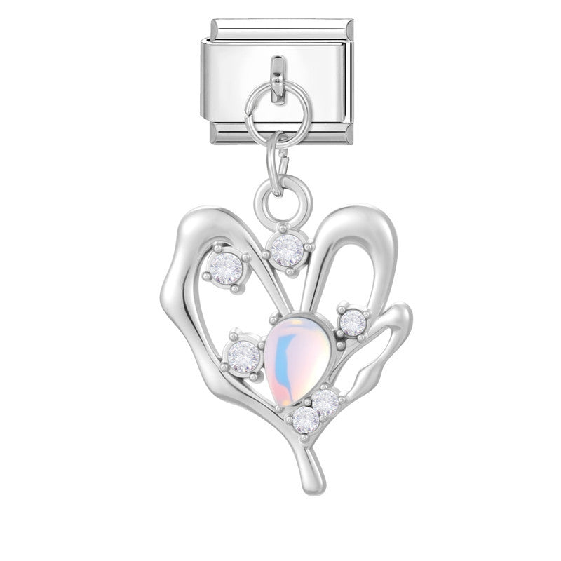 Wholesale Italian steel pendant bracelet module accessories necklace DIY