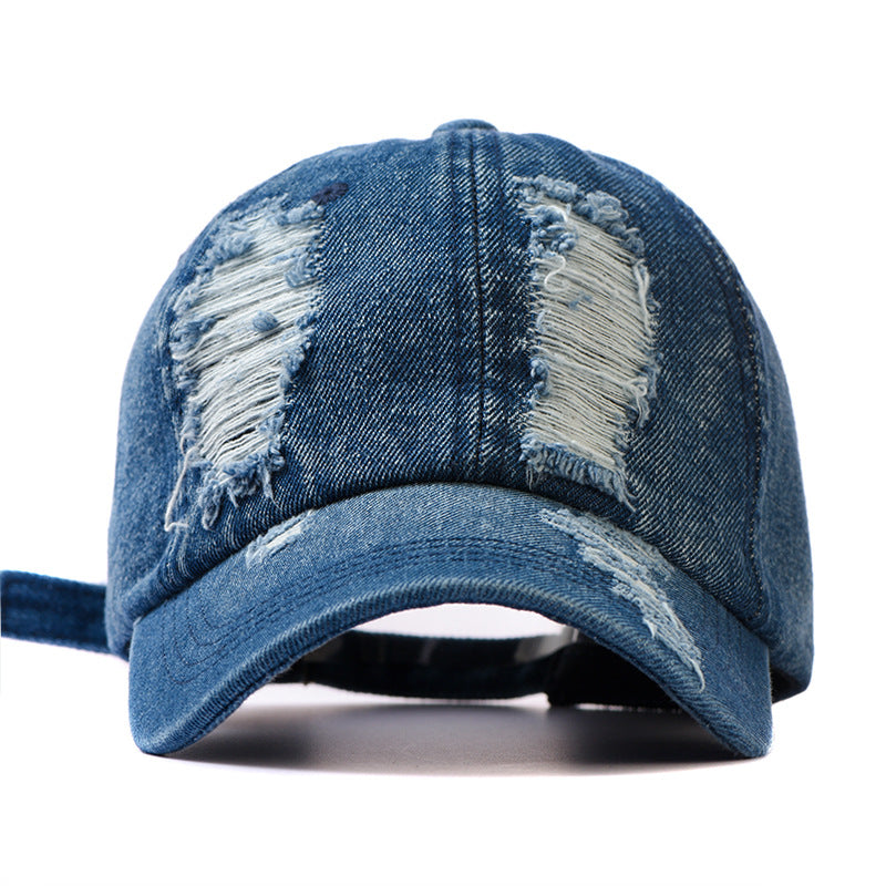 Wholesale  Ripped Baseball Cap Cowboy Duck Tongue Hat