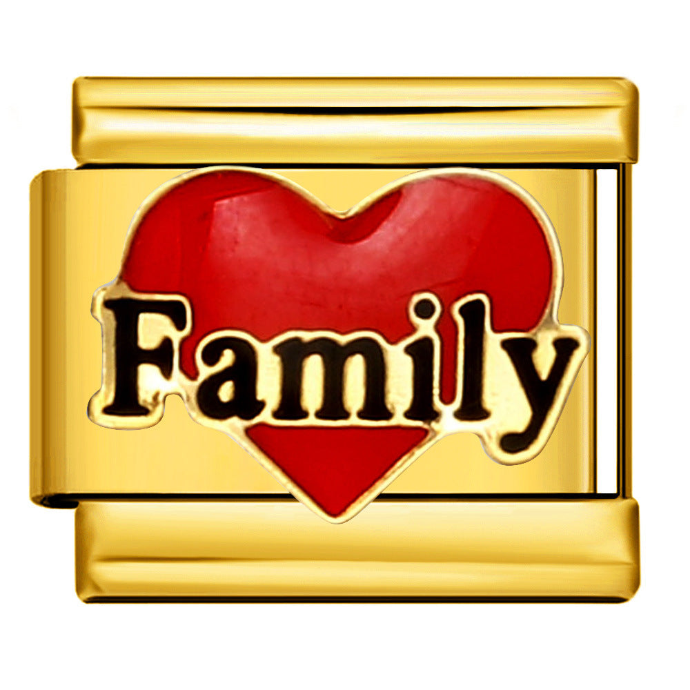 Wholesale Italian Charm Bracelet 9mm DIY Splicing Cute Creative Stainless Steel Composable Bracelet