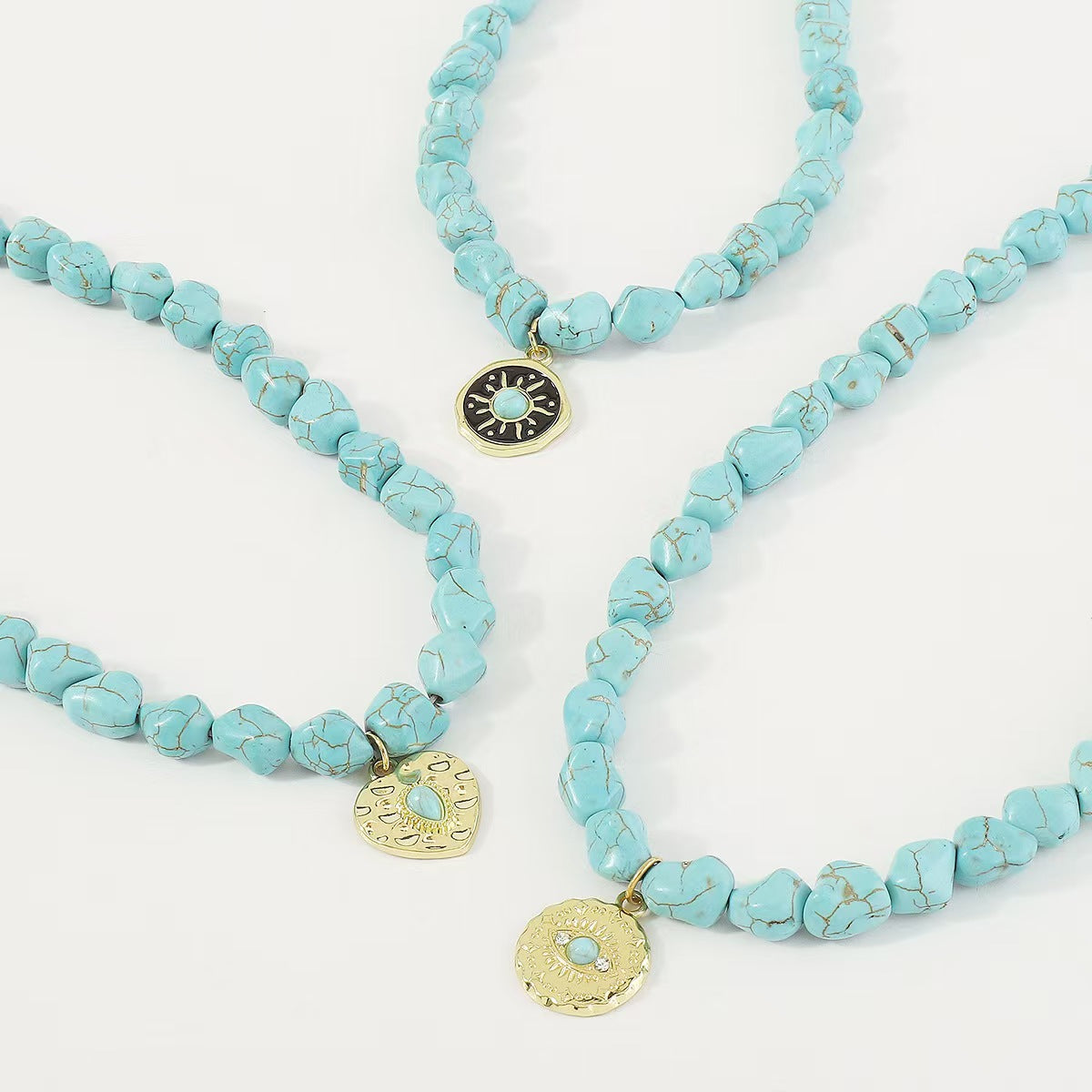 Wholesale Bohemian Style Vintage Turquoise Beaded Necklace
