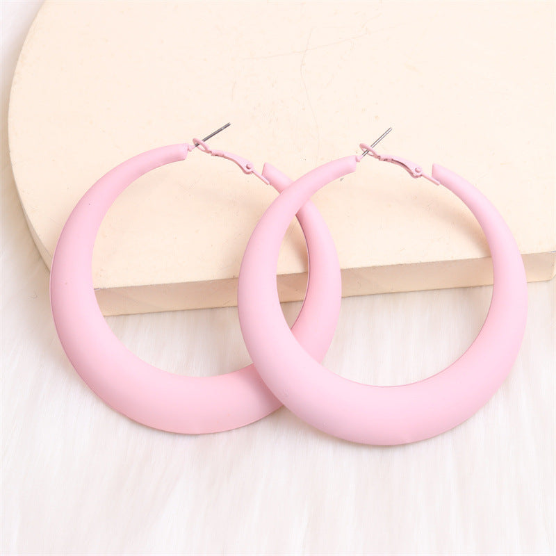 Wholesale 7CM spray paint big earrings