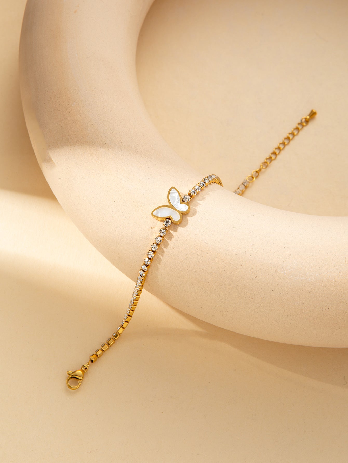 Wholesale Titanium Steel Heart  Butterfly Haoshi Bracelet ACC-BT-BangJie001