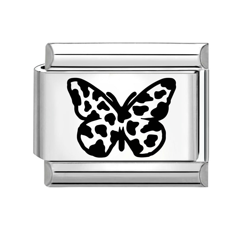 Wholesale Italian Charm Bracelet 9mm DIY Splicing Creative Pattern Stainless Steel Composable Bracelet