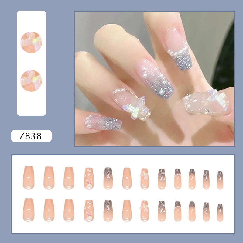 Wholesale 24 Pieces/box Pearl Butterfly Nails Kits Nail Stickers