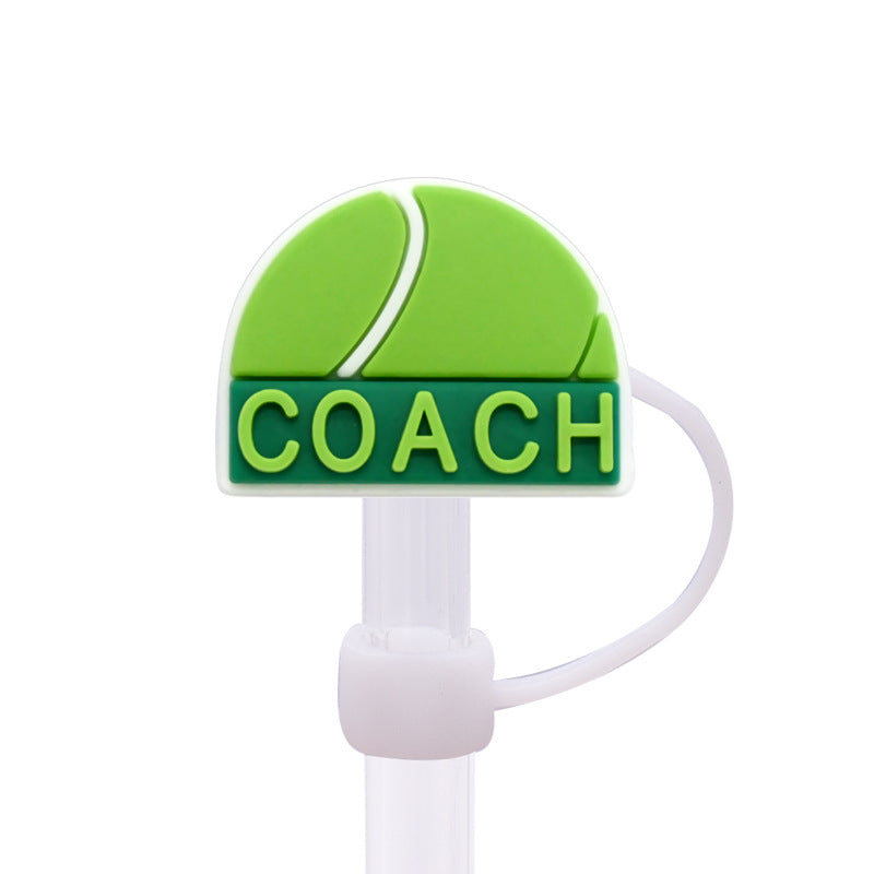 Wholesale Random 100pcs Tennis Sports Straw Cover 10MM Straw Tube Cap