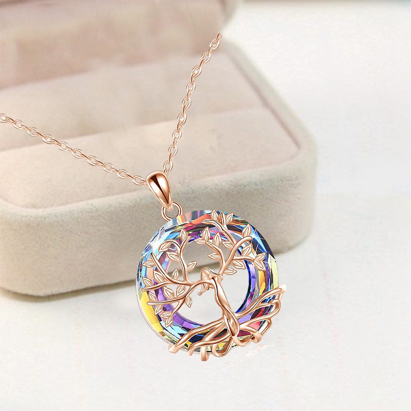 Wholesale Tree of Life Crystal Pendant Necklace