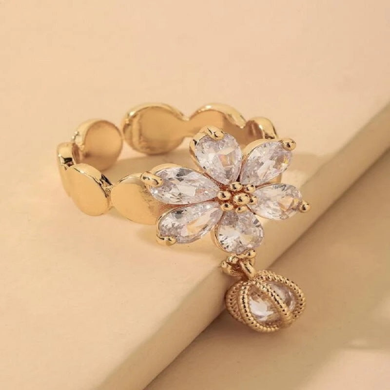 Wholesale Pearl Zircon Love Bow Ring ACC-RS-TuoYa001
