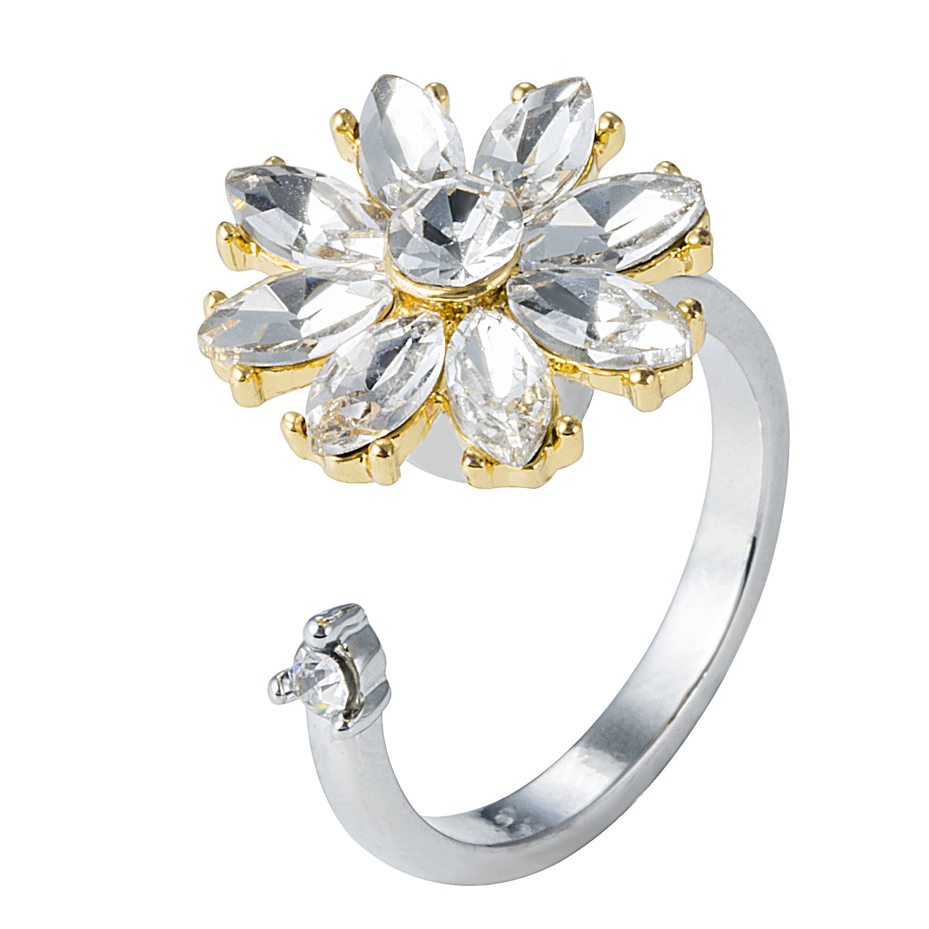 Wholesale  snowflake fashion rotating ring