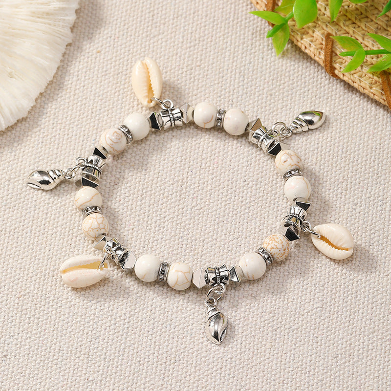 Wholesale Bohemian Ocean Style Colorful Seashell Bracelet