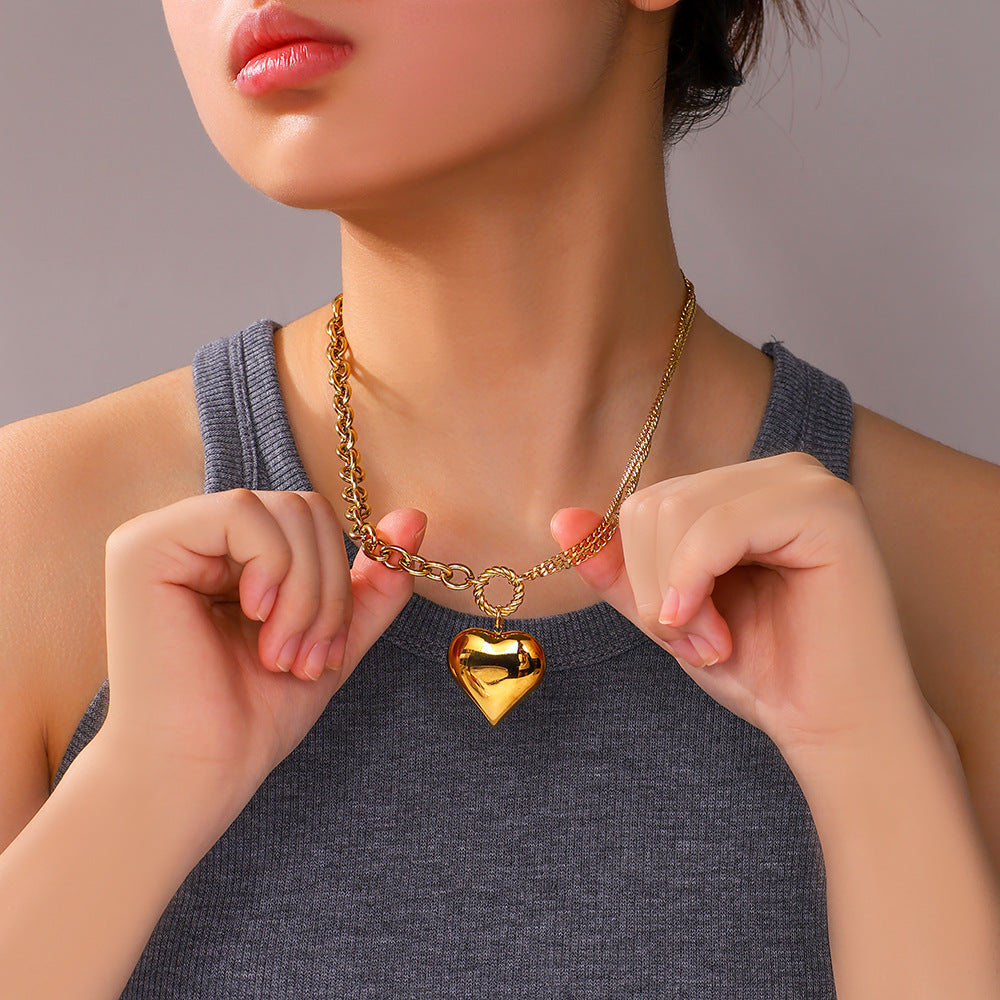 Wholesale  stainless steel plated 18k gold necklace