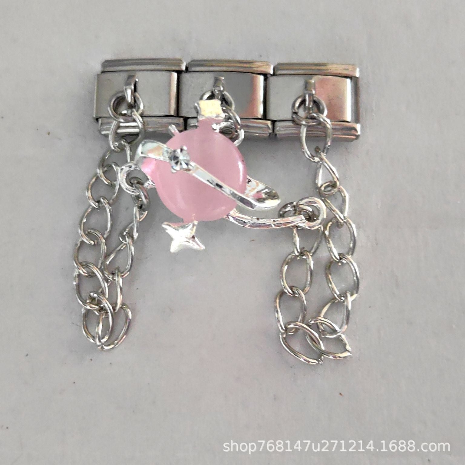 Wholesale Italian Charm Stainless Steel Bracelet Single Hook Pendant Jewelry Accessory Gift